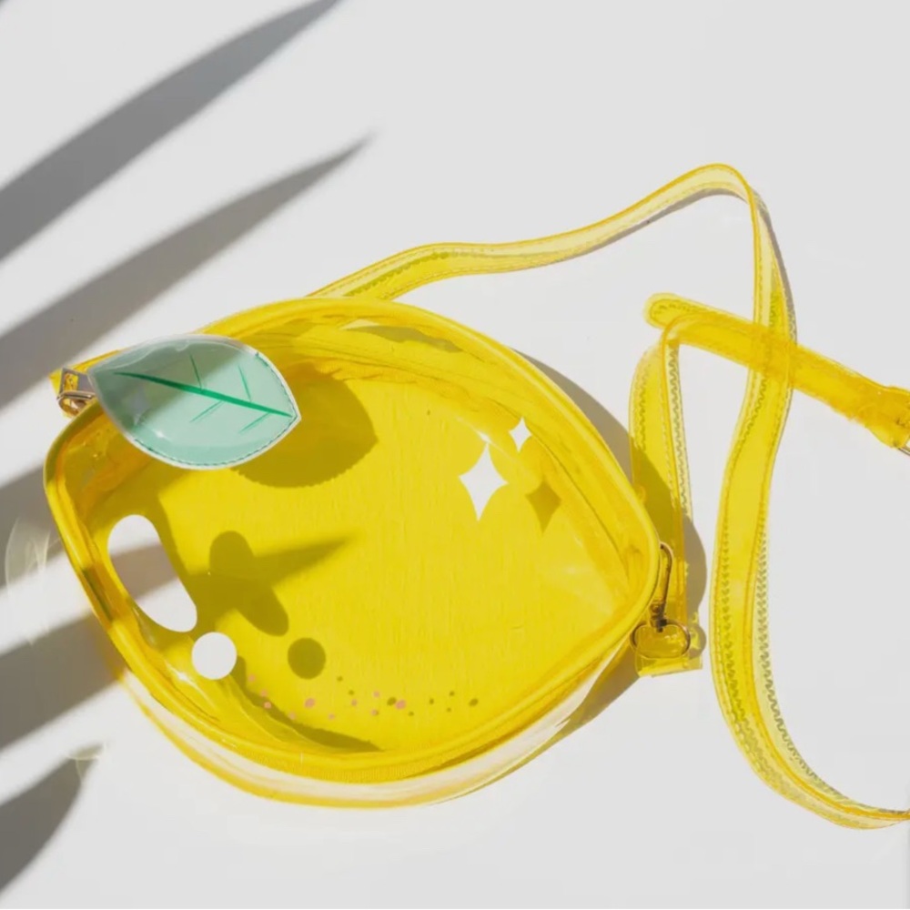 Yellow Lemon-Shaped Crossbody Bag